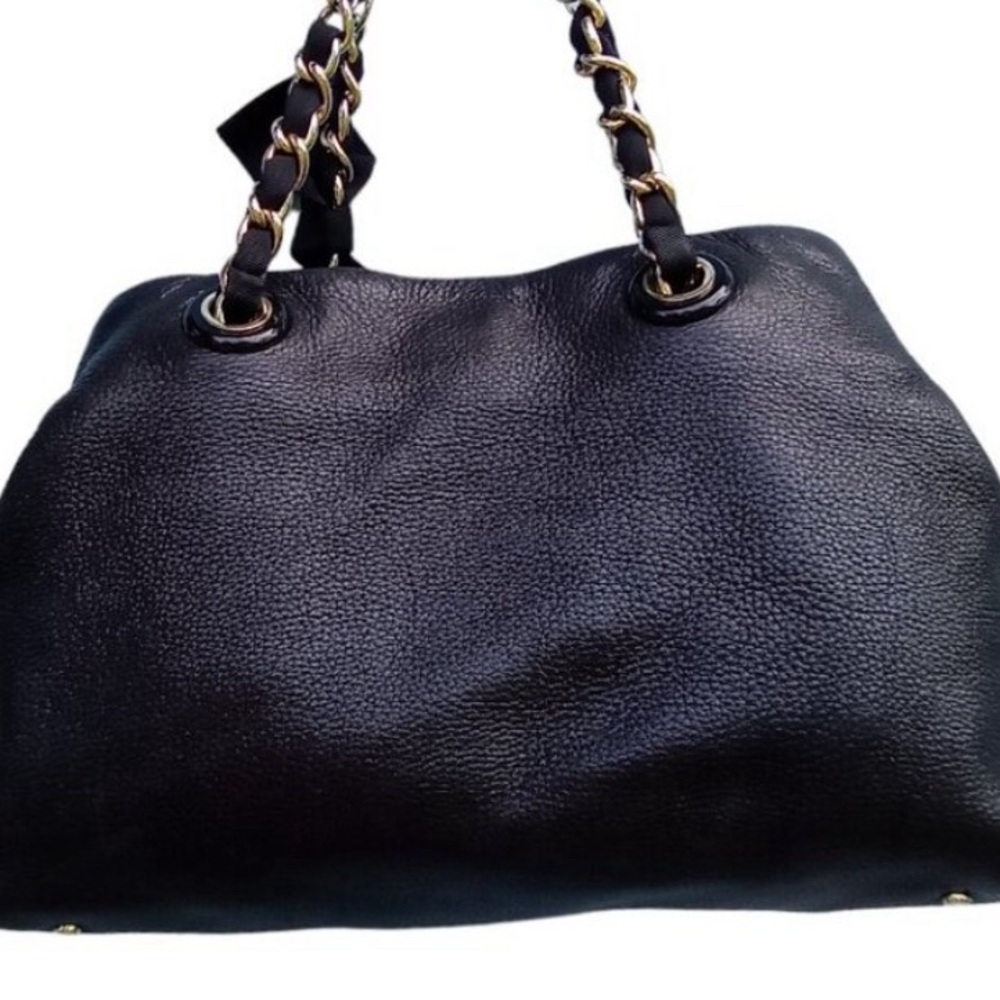 Kate Spade NY Black Shimmer Pebble Leather Regard Maryanne Tote